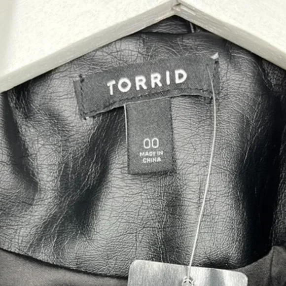 Torrid Faux Leather Black Moto Jacket 00